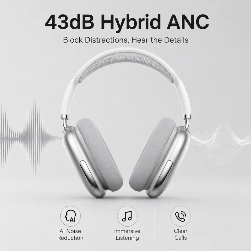 Anc Wireless Over Ear Headphones - Беспроводные Bluetooth-наушники с активным шумоподавлением и