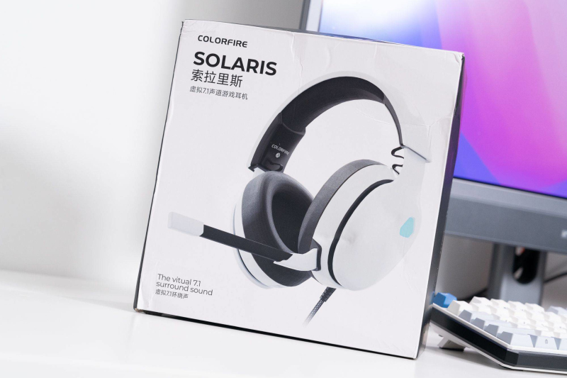 Gaming Headset With Mic Rgb - Проводная USB-гарнитура Colorfire Solaris, белые виртуальные