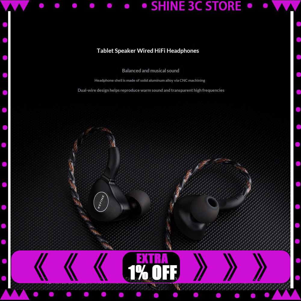 Planar Magnetic Iem Earphones - KEFINE Klanar 14.5 мм внутриканальные наушники