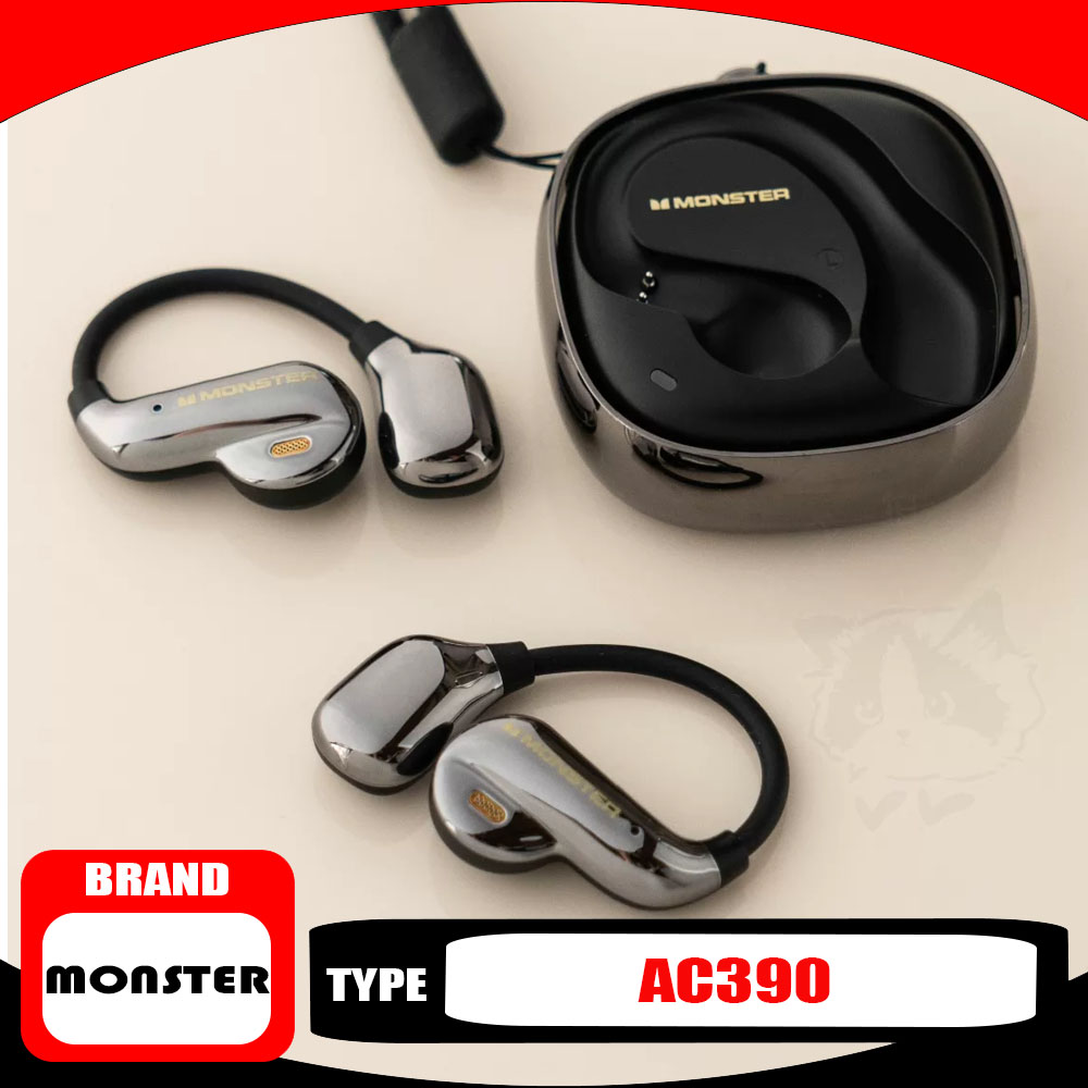 Open Ear Air Conduction Headphones - Беспроводные Bluetooth-наушники Monster AC390 с открытым