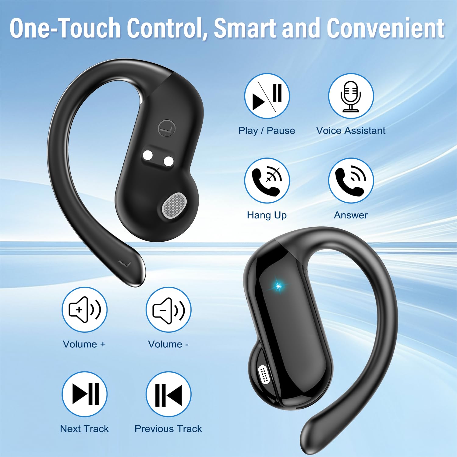 Type C Wired Earphones With Mic - Беспроводные наушники-вкладыши Open-Ear 2026 с Bluetooth