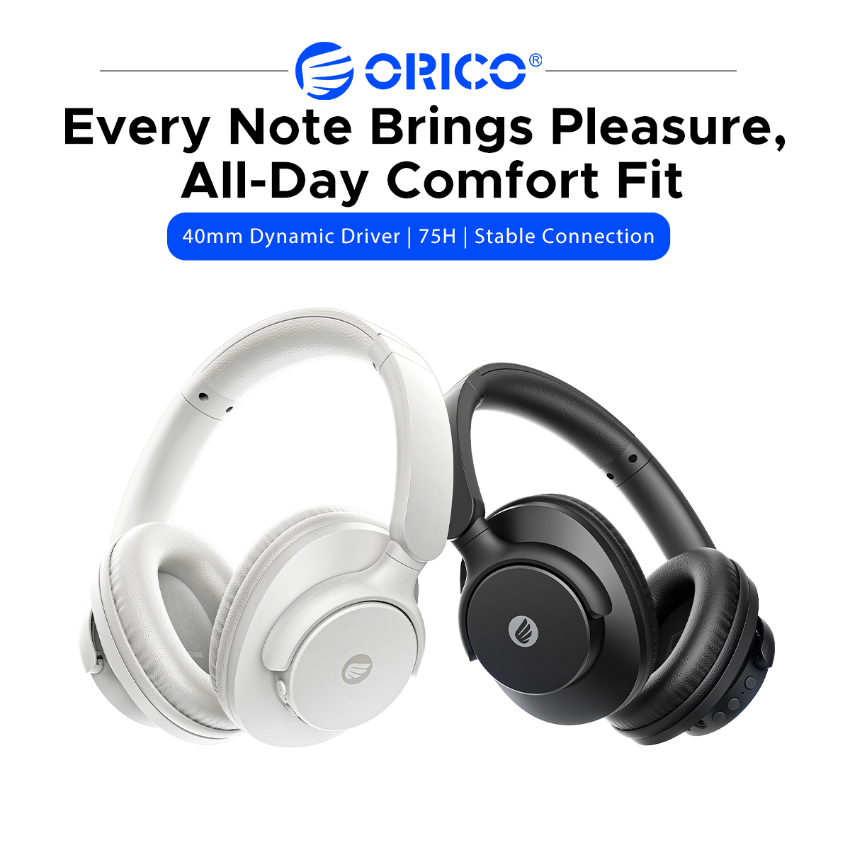 Anc Wireless Over Ear Headphones - Беспроводные Bluetooth-наушники ORICO Over-Ear с 40-мм