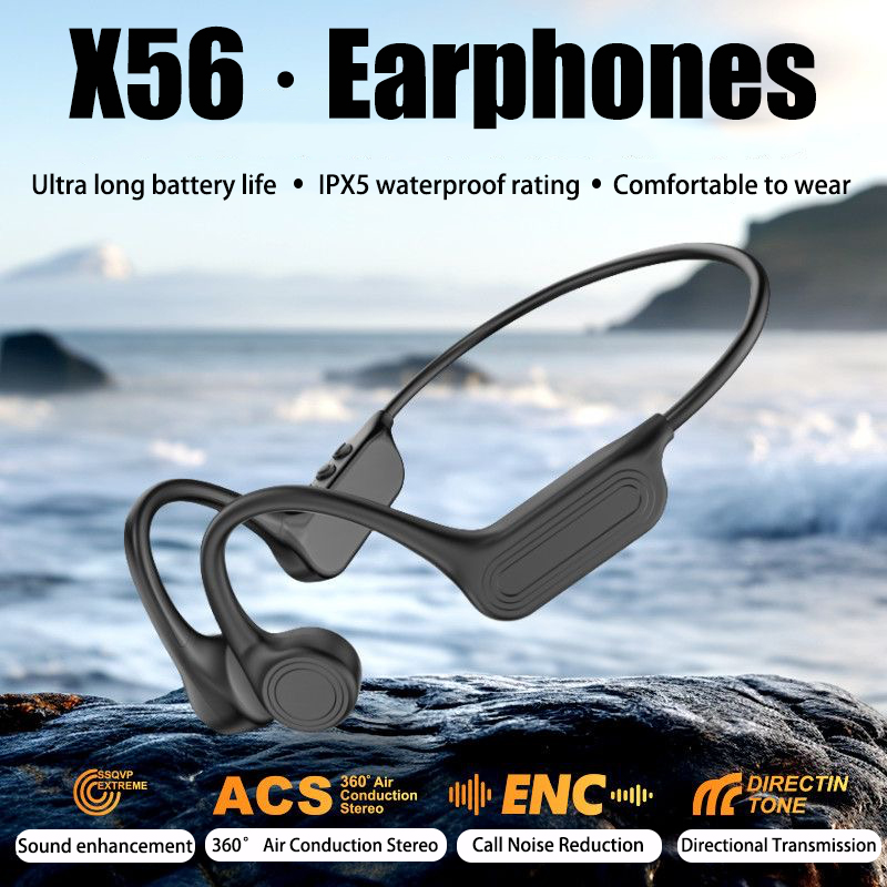 Bone Conduction Running Headphones - Беспроводные Bluetooth-наушники с костной проводимостью, открытые