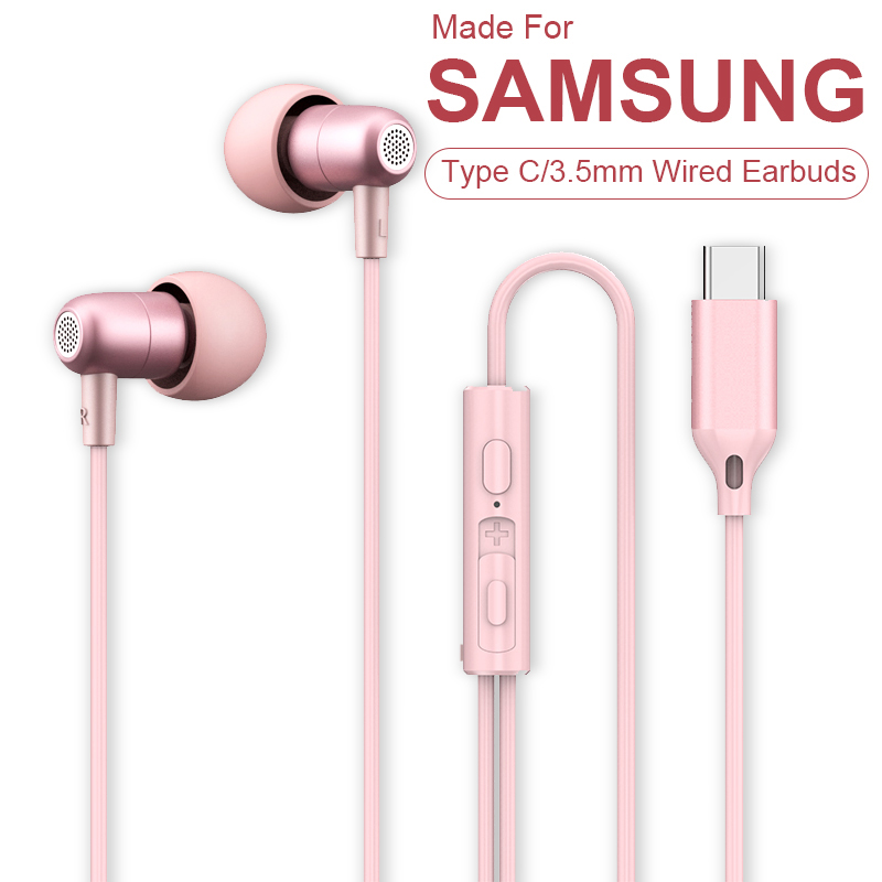 Type C Wired Earphones With Mic - Для Samsung Galaxy S26 S25 S24