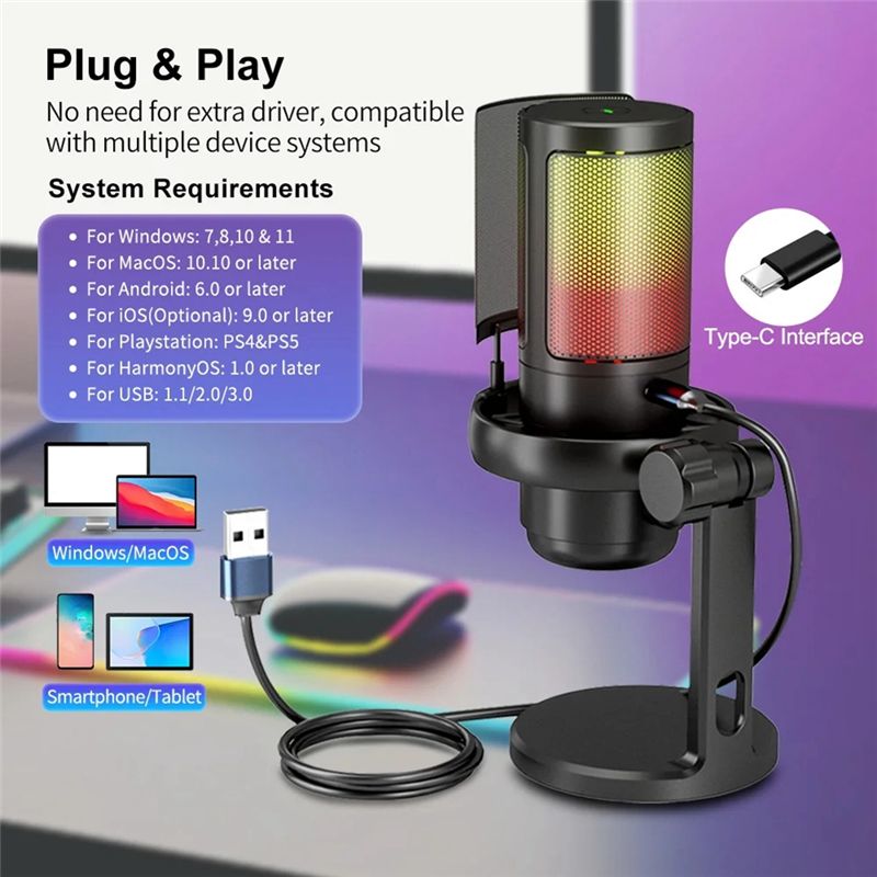 AY14 - Игровой RGB-микрофон, U – обзор и цена Gaming Headset With Mic Rgb