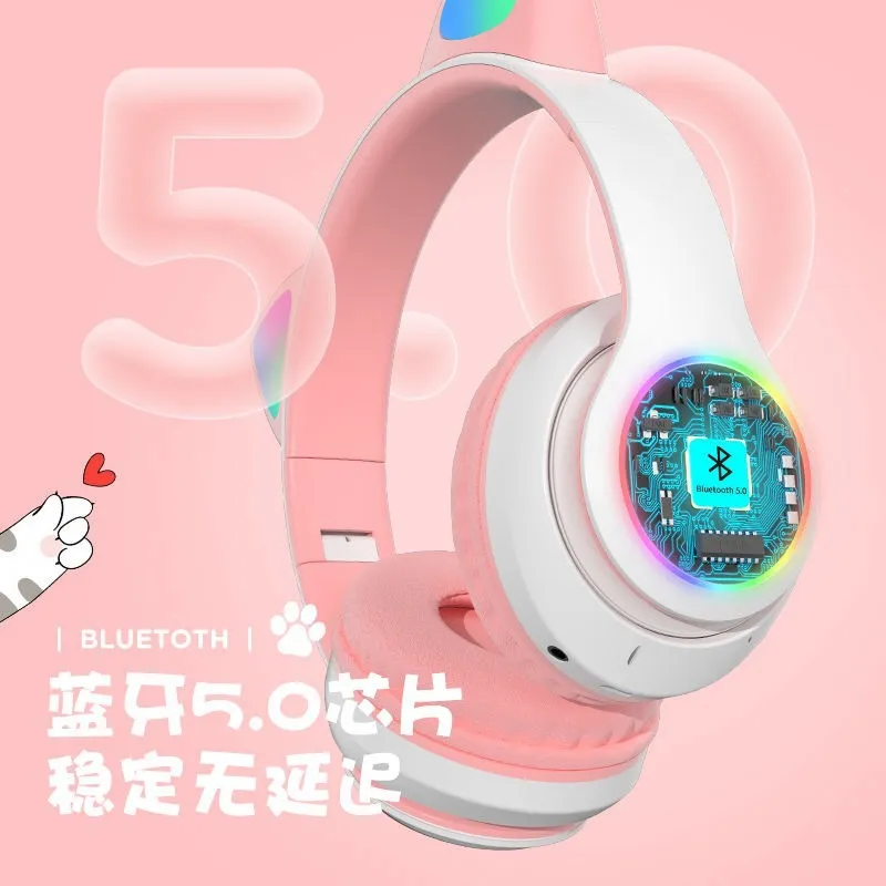 Беспроводные Bluetooth-наушник – обзор и цена Cat Ear Bluetooth Headset Led