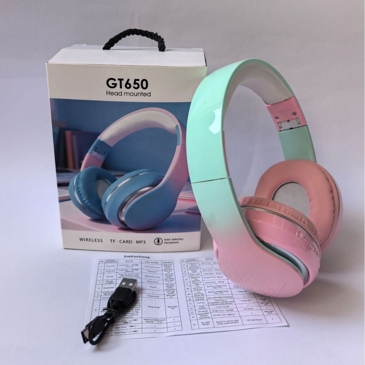 GT650 – милые наушники с кошач – обзор и цена Cat Ear Bluetooth Headset Led