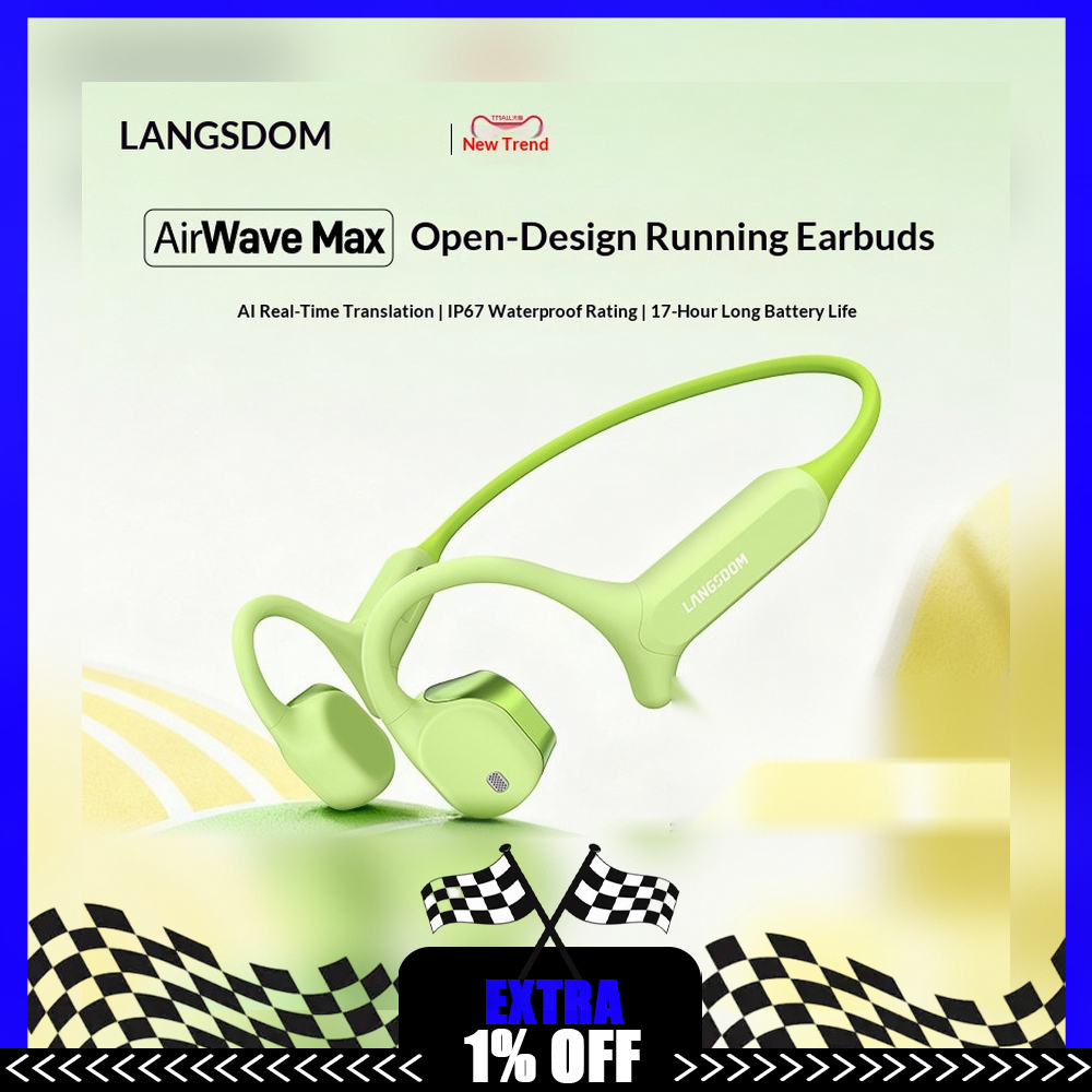 LANGSDOM AirWave Max – беспров – обзор и цена Bone Conduction Running Headphones