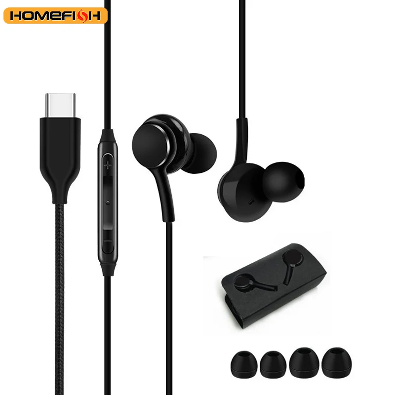 Наушники-вкладыши HOMEFISH USB – обзор и цена Type C Wired Earphones With Mic