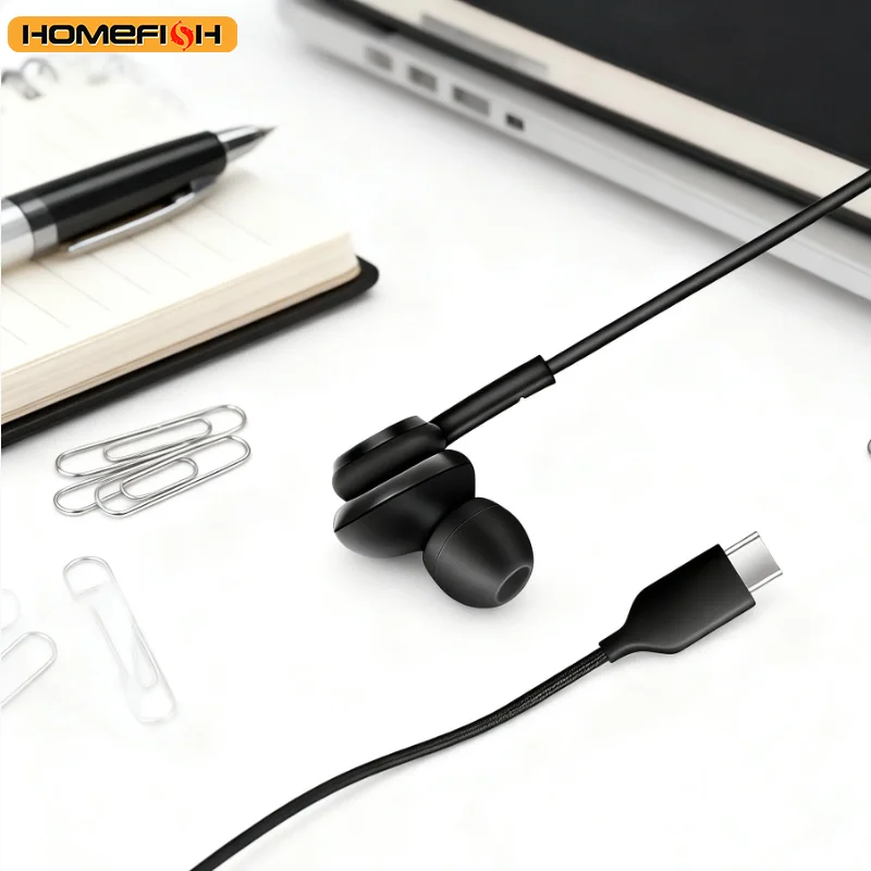 Наушники-вкладыши HOMEFISH USB – обзор и цена Type C Wired Earphones With Mic