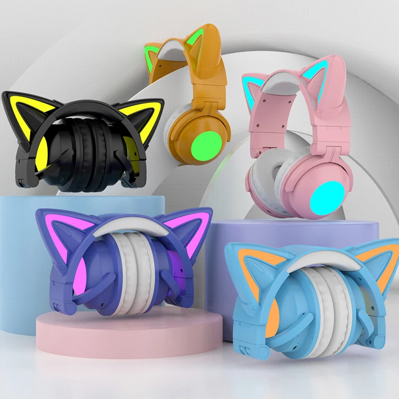 ZW068 Bluetooth-наушники со св – обзор и цена Cat Ear Bluetooth Headset Led