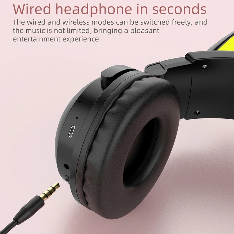 ZW068 Bluetooth-наушники со св – обзор и цена Cat Ear Bluetooth Headset Led