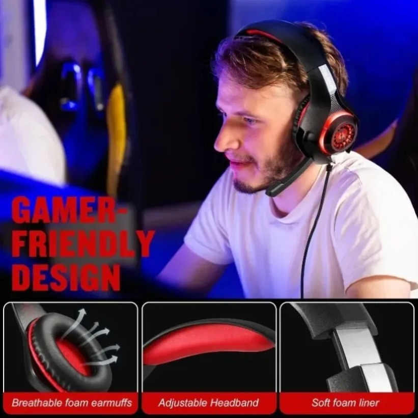 Игровые наушники LED с микрофо – обзор и цена Gaming Headset With Mic Rgb