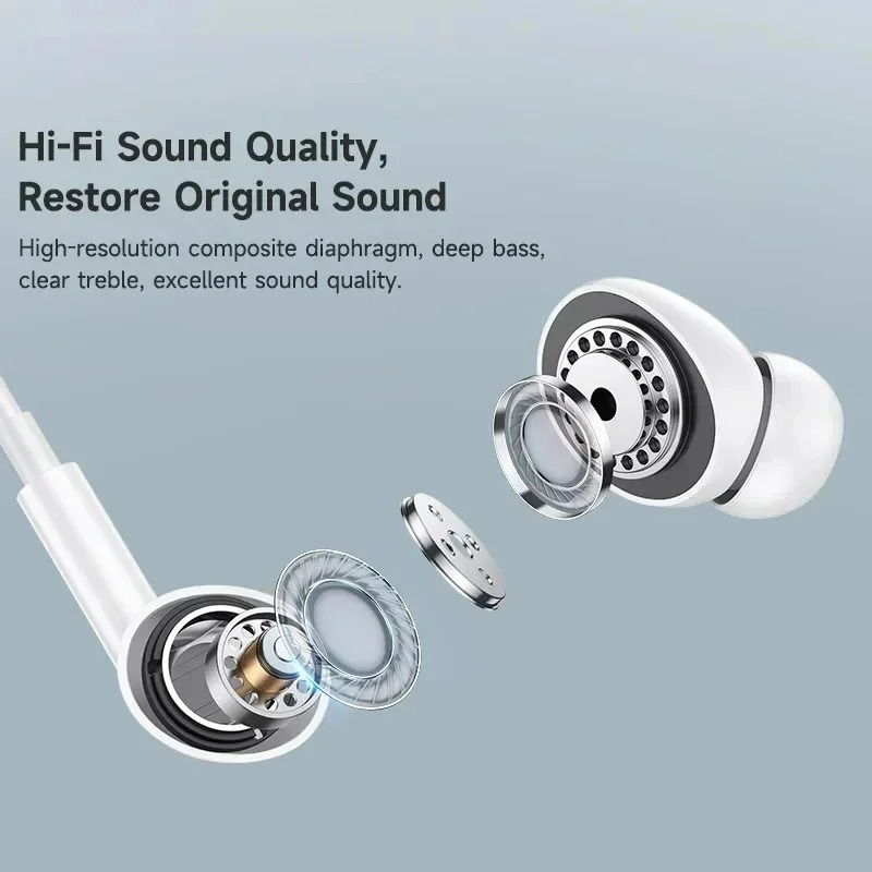 Оригинальные проводные наушник – обзор и цена Type C Wired Earphones With Mic